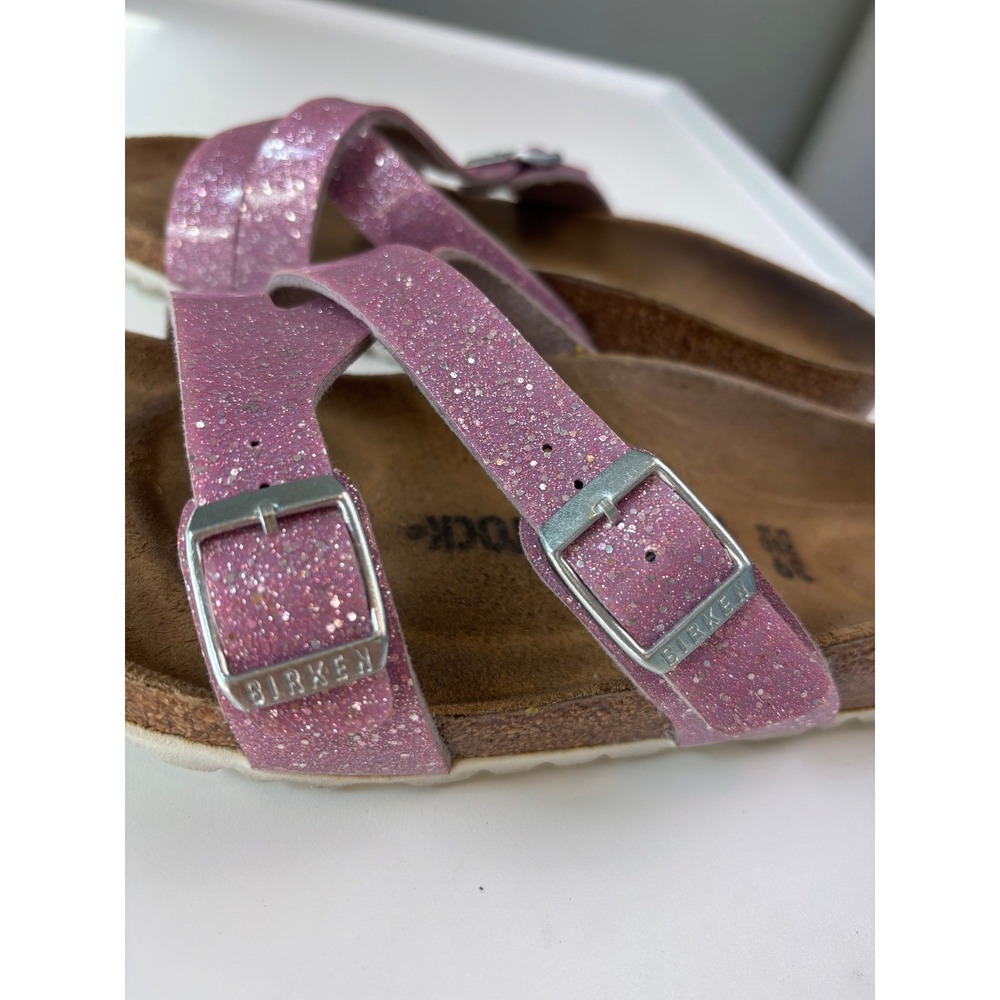 Birkenstock Franca Sandals Pink Glitter Women 39 Cosmic Sparkle Orchid Strappy - Picture 4 of 9
